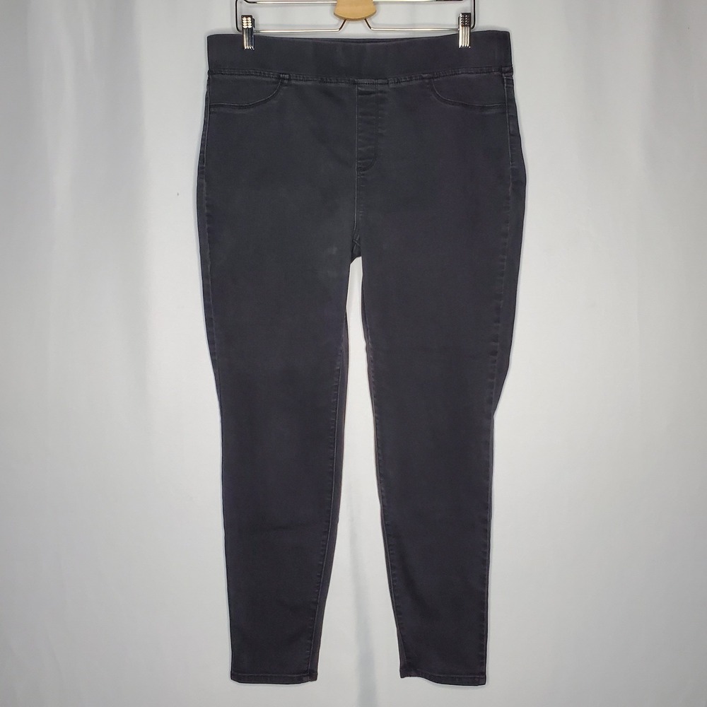 Talbots Flawless Pullon Jegging Jeans Women 14‎ Faded Black Stretch Denim